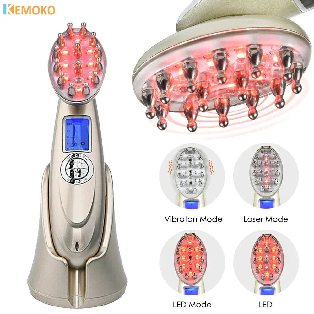 EMS Electric Laser Hair Growth Comb Infrared RF Vibration Massager Microcurrent Hair Care Loss Treatment Hair Regrowth