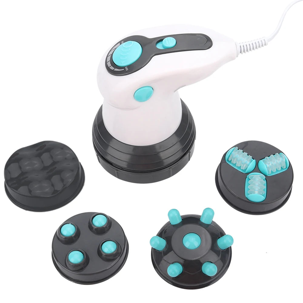 4in1 Body Electric Massager Anti Cellulite Portable Fat Slimming Health Care Massage Device Vibration Cervical Spine Neck Waist