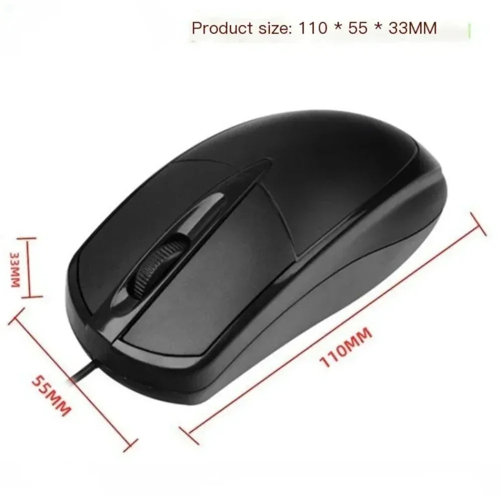 Mouse USB Optical Wired Mouse Laptop Home Office Anti Slip Roller 3D 1200DPI Game Mause Computer Accessories for PC Desktop