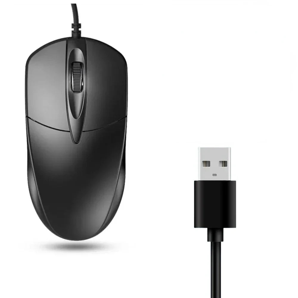 Mouse USB Optical Wired Mouse Laptop Home Office Anti Slip Roller 3D 1200DPI Game Mause Computer Accessories for PC Desktop