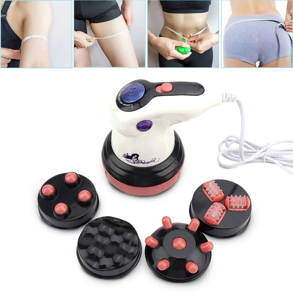 4 IN 1 Infrared Electric Anti-Cellulite Massager Gun Body Slimming&Relaxing Muscle 3D Roller Device Weight Loss Fat Remove