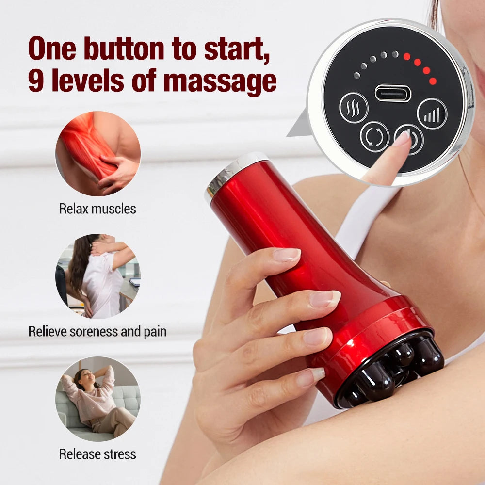 Electric Full Body Slimming Massager Abdominal Exercise Instrument Weight Loss Massage Machine Anti Cellulite Red Light Therapy