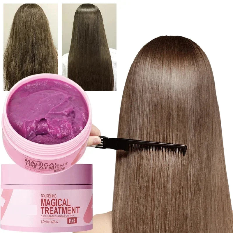 Magical Keratin Hair Mask 5 Seconds Repair Damaged Frizzy Hair Soft Smooth Shiny Nutrition Deep Moisturize Nourishing Hair Care