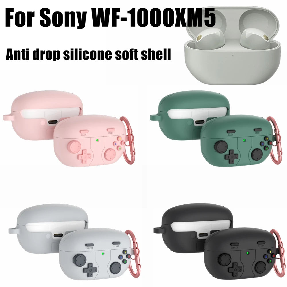 Silicone Earphone Case 3D Game Console Styling Storage Shell Dustproof Cartoon Style for Sony WF-1000XM5