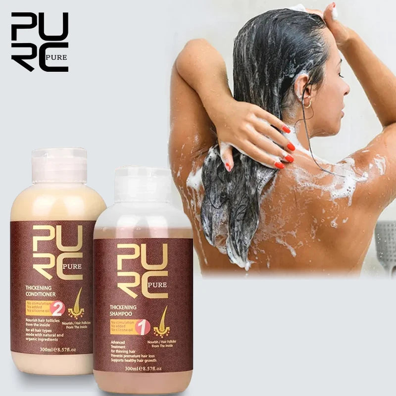 PURC 300ML Ginger Shampoo Set Anti Hair Loss Fast Regrowth Repair Damaged Smoothing Treatment Shampoo Conditioner Hair Care